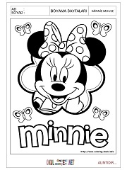 Minnie Mouse boyama sayfaları